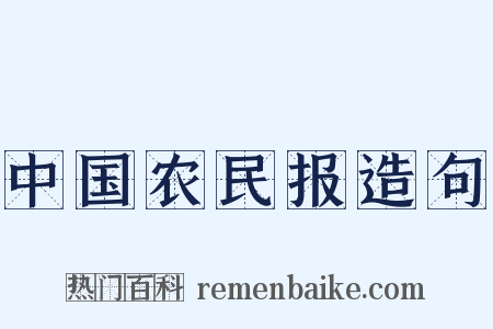 中国农民报造句是什么意思的图片